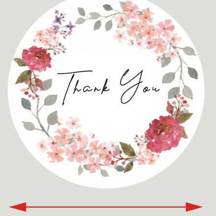 100 Autocollants Ronds À Motif Floral thumbnail 3