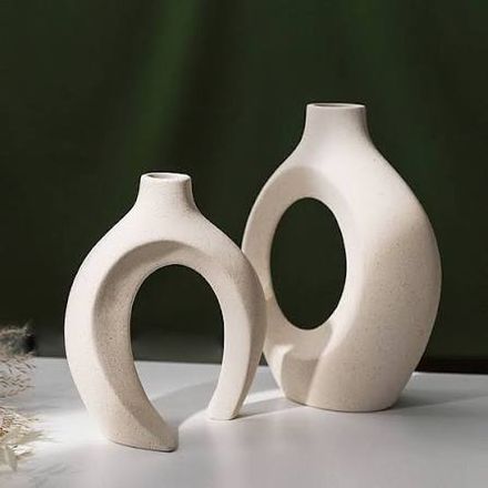 Duo De Vases En Céramique – Élégance & Modernité thumbnail 1
