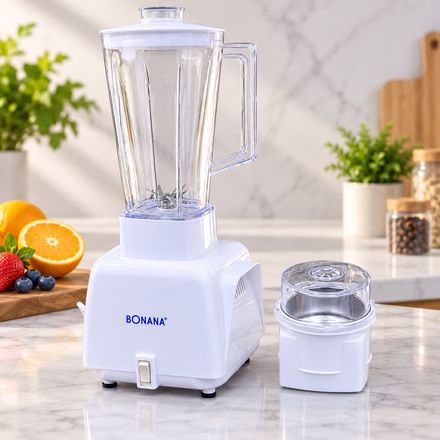 Mixeur Blender 2 En 1 – 36 × 17 Cm + Broyeur 10,5 × 8,5 Cm – Bol 1 L – Lames En Acier Inoxydable thumbnail 1