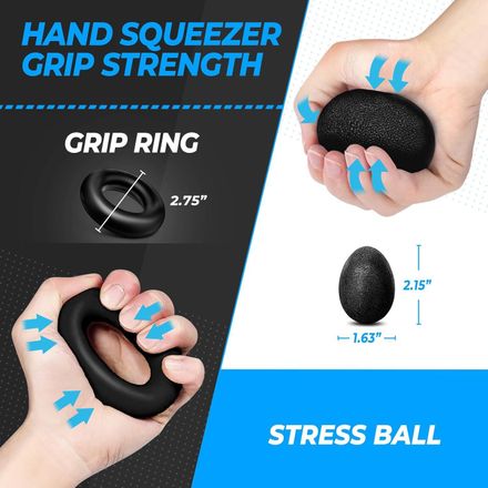 Kit Grip Strength 5 Accessoires | Entraînement Mains, Doigts & Avant-bras thumbnail 2