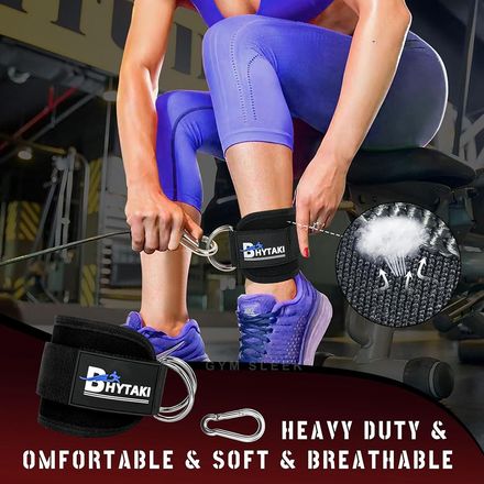Sangle De Cheville Réglable Pour Musculation Avec Mousqueton Accessoires Fitness Pour Fessiers Jambes Et Hanches Kick Back Glutes thumbnail 3