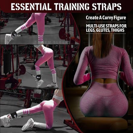 Sangle De Cheville Réglable Pour Musculation Avec Mousqueton Accessoires Fitness Pour Fessiers Jambes Et Hanches Kick Back Glutes thumbnail 4