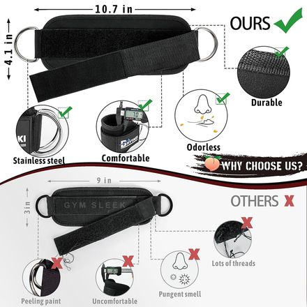 Sangle De Cheville Réglable Pour Musculation Avec Mousqueton Accessoires Fitness Pour Fessiers Jambes Et Hanches Kick Back Glutes thumbnail 5