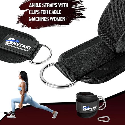 Sangle De Cheville Réglable Pour Musculation Avec Mousqueton Accessoires Fitness Pour Fessiers Jambes Et Hanches Kick Back Glutes thumbnail 7