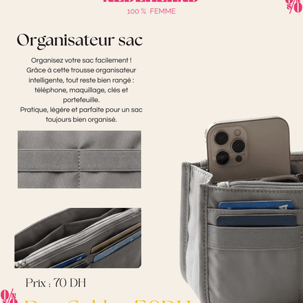 Organisateur De Sac À Main Multi-poches Intelligent thumbnail 2