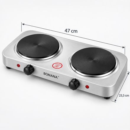 Plaque De Cuisson Électrique Double – 2000 W thumbnail 2