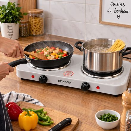 Plaque De Cuisson Électrique Double – 2000 W thumbnail 3