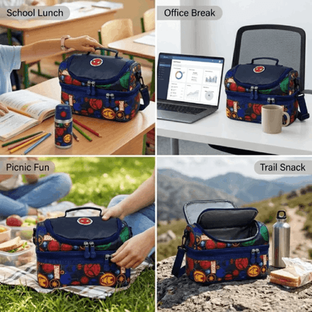 Sac Isotherme Déjeuner Spiderman 24 × 15 × 17 Cm – Noir thumbnail 3