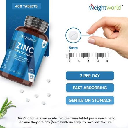 Zinc Bisglycinate 50 Mg La Peau, Les Cheveux, Les Ongles Et Les Os thumbnail 4