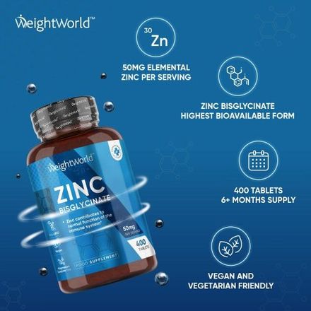 Zinc Bisglycinate 50 Mg La Peau, Les Cheveux, Les Ongles Et Les Os thumbnail 5