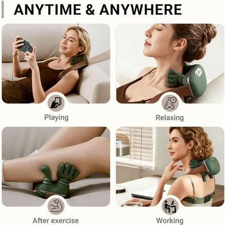 Masseur Chauffant Nuque & Épaules Sans Fil Shiatsu Massage Par Pétrissage Rechargeable thumbnail 5