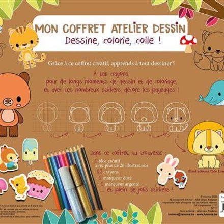 Mon Coffret Dessin - Je Sais Tout Dessiner 1 Bloc Détachable + 2 Feutres + 12 Cr thumbnail 4