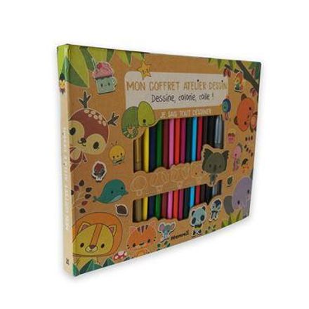 Mon Coffret Dessin - Je Sais Tout Dessiner 1 Bloc Détachable + 2 Feutres + 12 Cr thumbnail 3