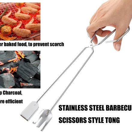 Ensemble De Pinces À Barbecue, Outils De Grillade En Acier thumbnail 1