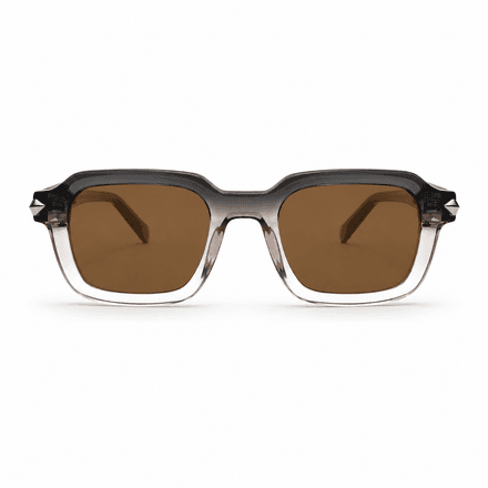 Lunettes De Soleil Martinelli Transparentes Carrées Marron Dégradé thumbnail 1