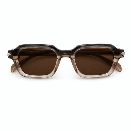 Lunettes De Soleil Martinelli Transparentes Carrées Marron Dégradé thumbnail 3