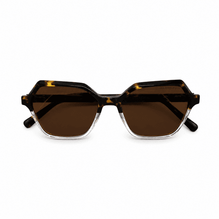 Lunettes De Soleil Hexagonales Écaille  thumbnail 3