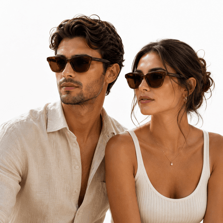 Lunettes De Soleil Papillon Marron Transparent thumbnail 4