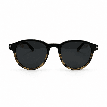 Lunettes De Soleil Rondes Bicolores - Style Élégant Unisexe thumbnail 1