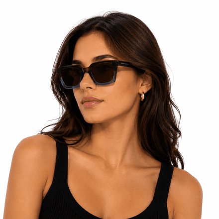 Lunettes De Soleil Bicolores - Style Carré Unisexe thumbnail 4