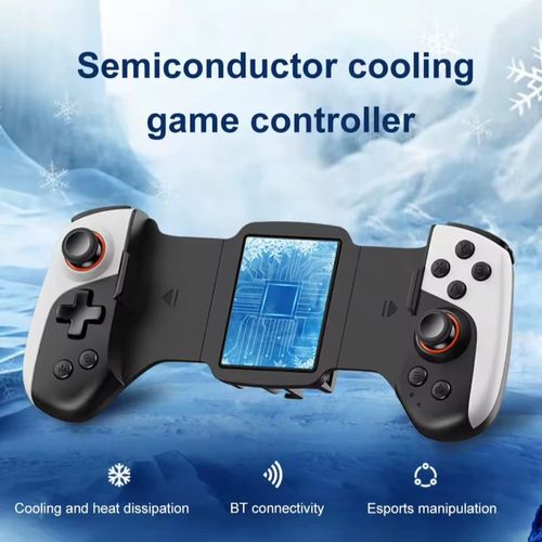 Manette de jeu télescopique 2 en 1, contrôleur de jeu mobile sans fil, manette de refroidissement pour touristes