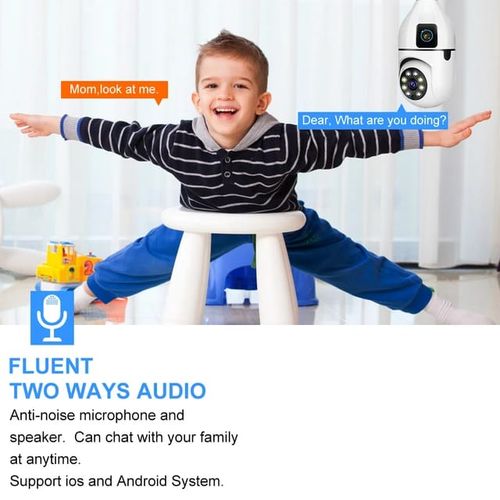 Caméra de vidéosurveillance intelligente sans fil, WiFi, V380 Pro, 1080P