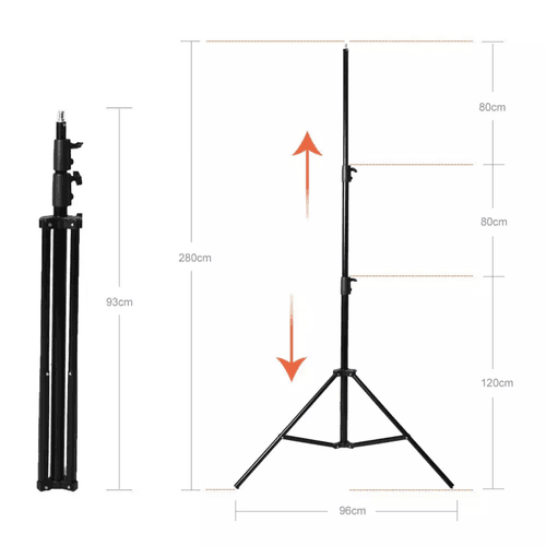 Stand en aluminium 2.8m Noir