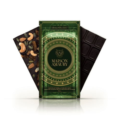 Tablette chocolat noir aux amandes grillée