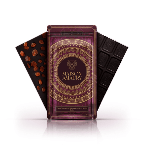 Tablette Chocolat Noir Aux Raisins Secs