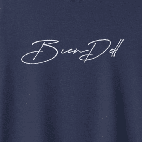 تي شيرت Biendell أزرق داكن عالي الجودة بأكمام قصيرة ورقبة مستديرة من القطن المرن