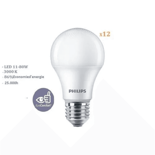PACK 12 AMPOULES ESS LED BULB 11W E27 3000K 230V 1PF/12 MA