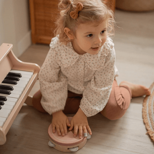 Tambourin en bois +12M