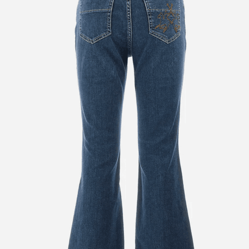 REGULAR FIT FLARED 5-POCKET JEANS in STRETCH COTTON - ZONA