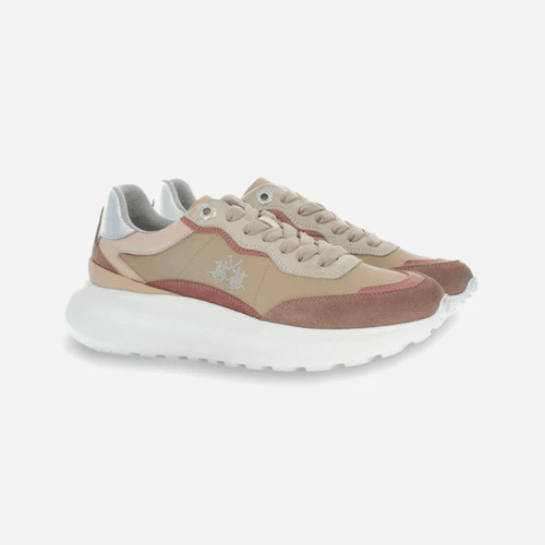 WOMENS TRAINER in SUEDE & FABRIC