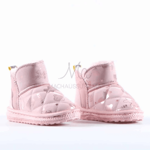 Leopoldo - Bottes Fourrées Imperméables Pour Fille En Rose