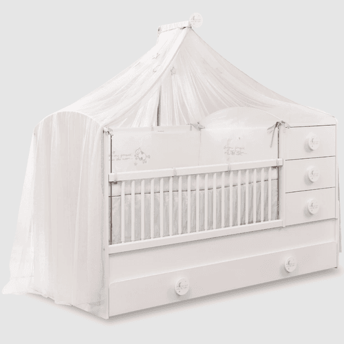 Lit évolutif Baby Cotton (Avec Lit tiroir) (80x180 cm)