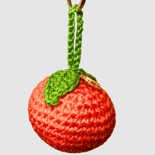 Porte-clés Orange en crochet – Bag Charm hand made in Marrakesh