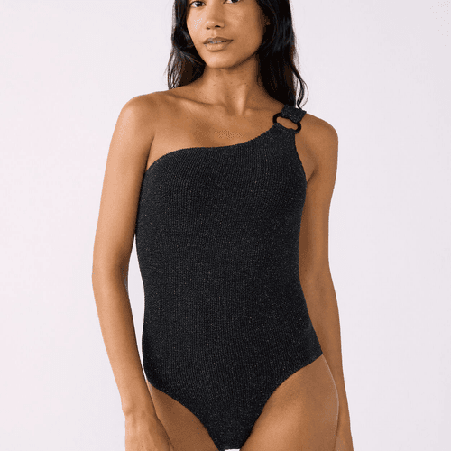 Maillot De Bain 1 Pièce Asymétrique En Matière Extensible