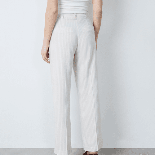 Pantalon Large Rayé