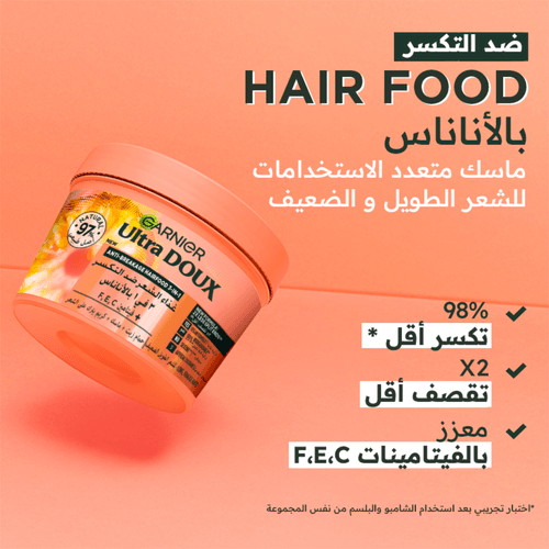 Ultra Doux Hair Food Ananas + Vitamines C,E & F