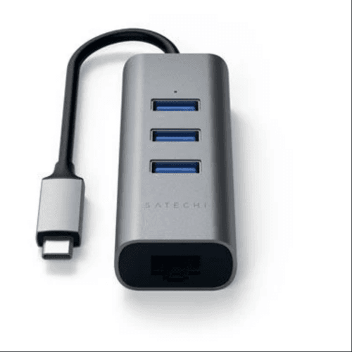 Adaptateur multiport USB-C vers Ethernet / 3 x USB 2-en-1