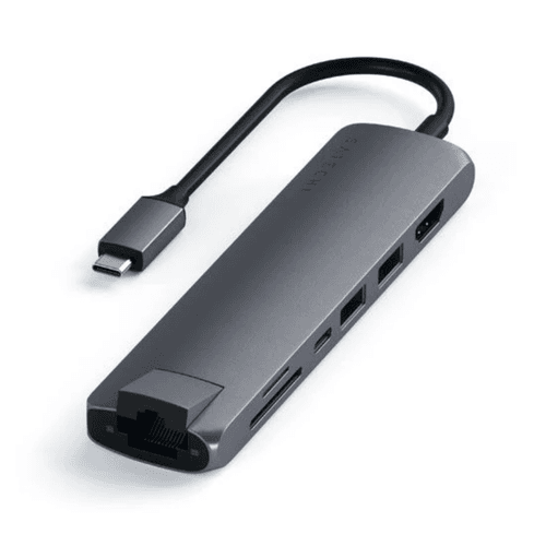 Adaptateur SLIM Multiport USB-C HDMI 4K Ethernet 6-en-1