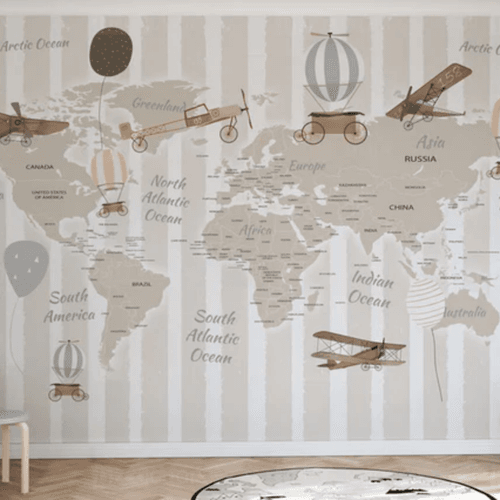 Papier peint maps enfant