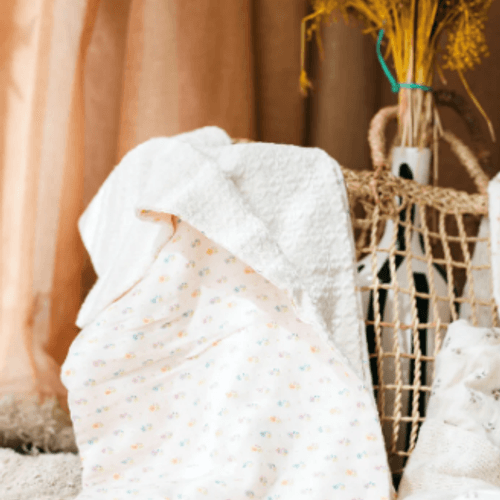 Couverture Fleurie En Gaz De Coton