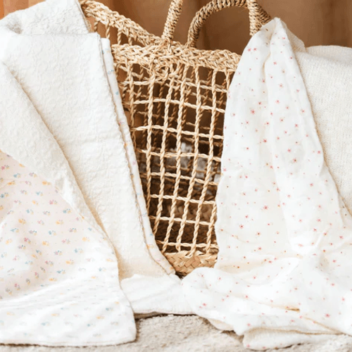 Couverture Fleurie En Gaz De Coton