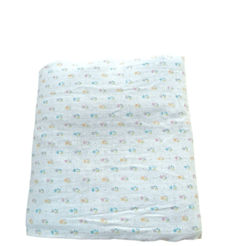Couverture Fleurie en Gaz de coton