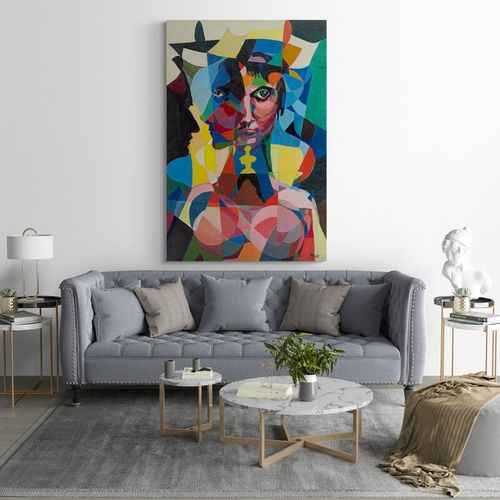Tableau Three Face Abstract