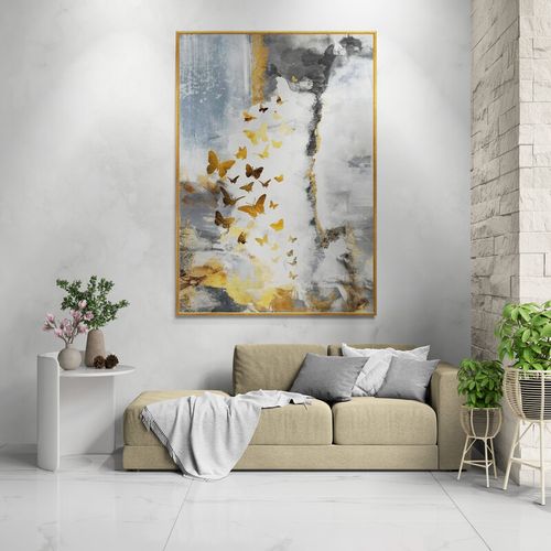 Tableau Abstract Gold Butterfly