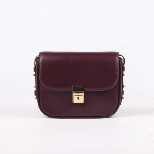 Simone Burgundy Leather Burgundy