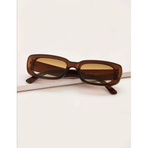 Lunettes de soleil rétro rectangulaire